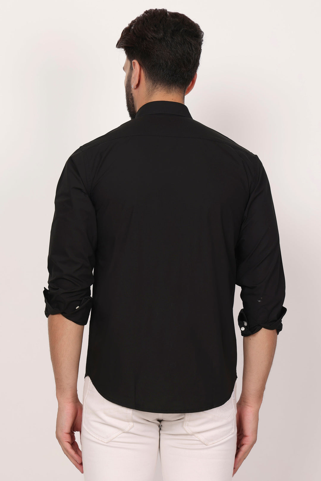 New Black Down Button Casual Shirt I 100% Cotton Twill