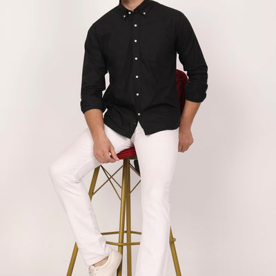 New Royal Blue Down Button Casual Shirt I 100% Cotton Twill