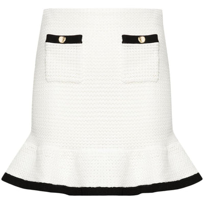 Self-Portrait Sequinned crochet miniskirt