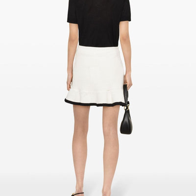 Self-Portrait Sequinned crochet miniskirt