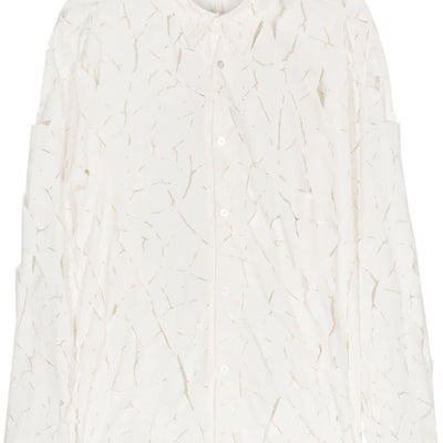 Post Archive Faction Cut-out detail nylon shirt