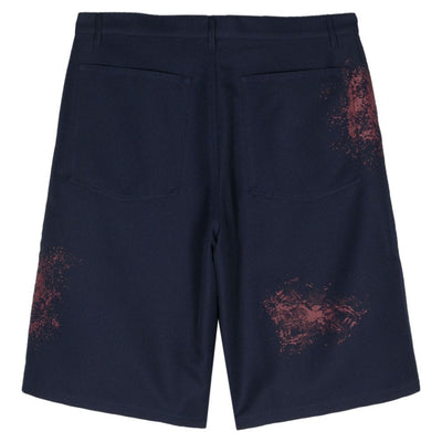 Comme Des Garcons Paint splatter-detail shorts