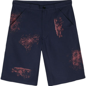 Comme Des Garcons Paint splatter-detail shorts