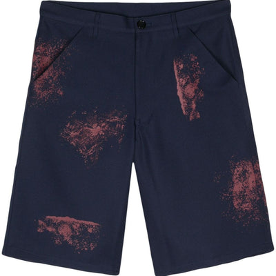 Comme Des Garcons Paint splatter-detail shorts