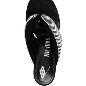 The Attico Rem crystal-embellished thong sandals