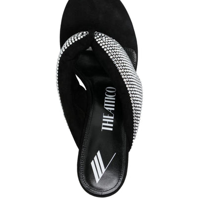 The Attico Rem crystal-embellished thong sandals
