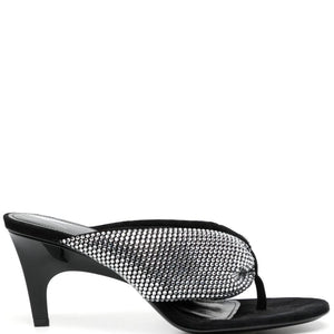 The Attico Rem crystal-embellished thong sandals