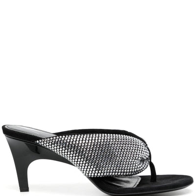 The Attico Rem crystal-embellished thong sandals