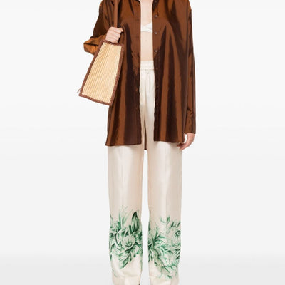 F.R.S . Silk printed trousers