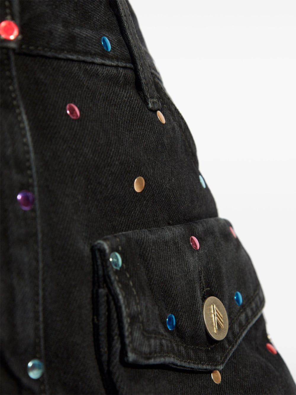 The Attico Fay denim mini skirt
