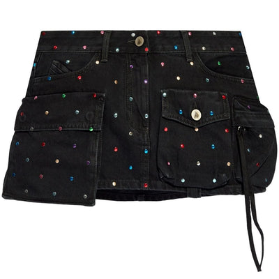 The Attico Fay denim mini skirt