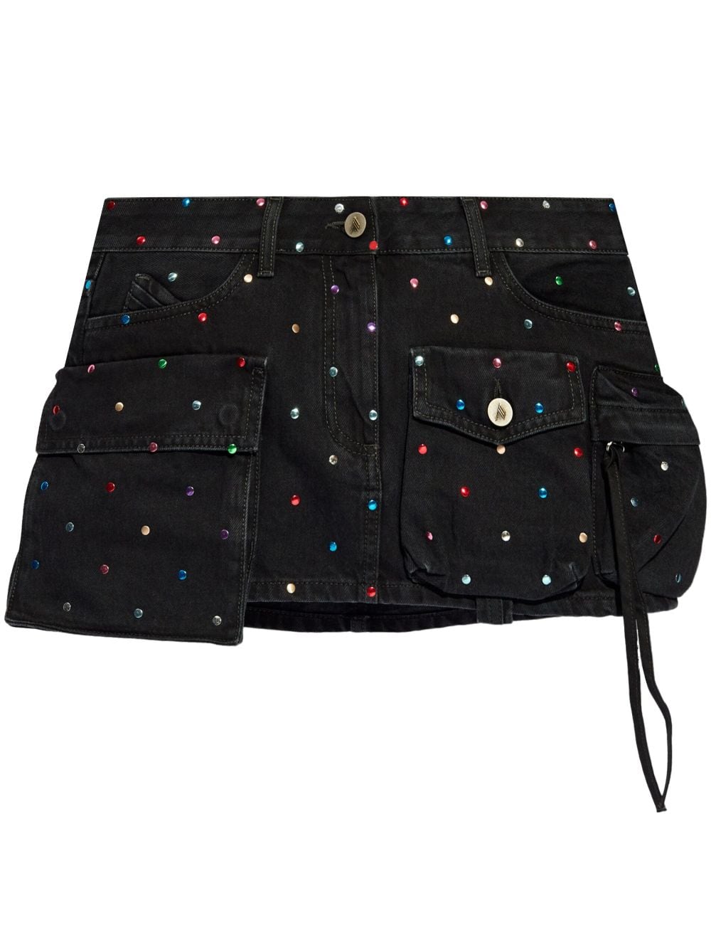 The Attico Fay denim mini skirt