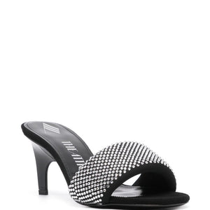 The Attico Rem Mules with rhinestones 60mm