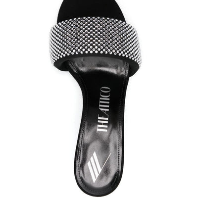 The Attico Rem Mules with rhinestones 60mm