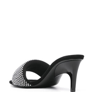 The Attico Rem Mules with rhinestones 60mm