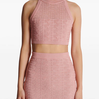 Balmain PB Labyrinth knit top