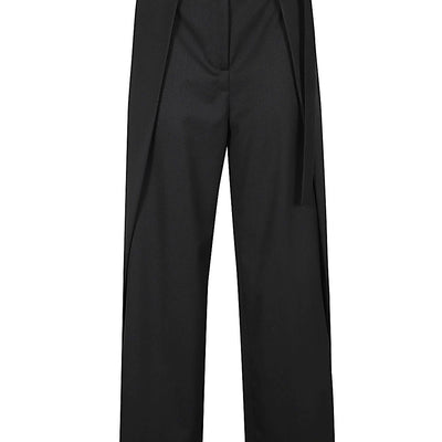 Erika Cavallini Semi-Couture Wool twill Amelia trousers