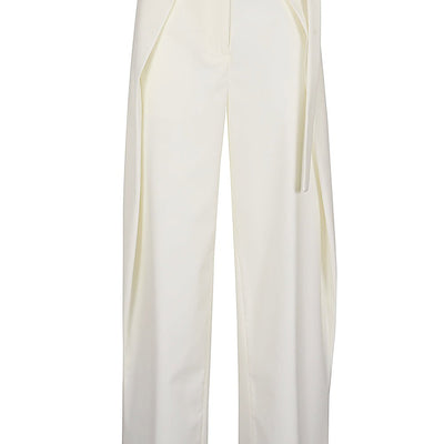 Erika Cavallini Semi-Couture Wool twill Amelia trousers