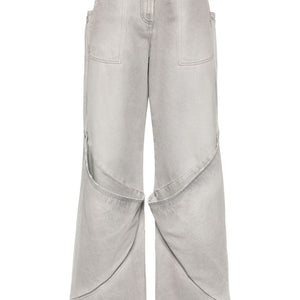 The Attico Wide-leg denim cotton jeans