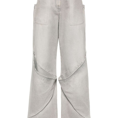 The Attico Wide-leg denim cotton jeans