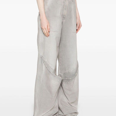 The Attico Wide-leg denim cotton jeans