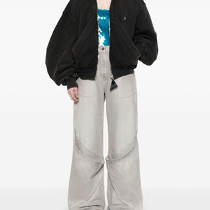 The Attico Wide-leg denim cotton jeans