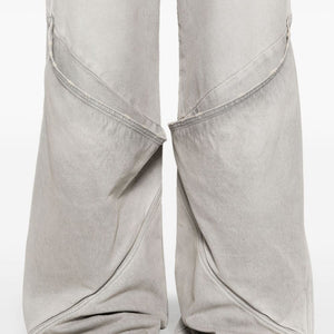 The Attico Wide-leg denim cotton jeans