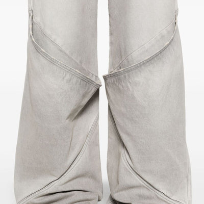 The Attico Wide-leg denim cotton jeans