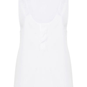 Saint Laurent semi-sheer Henley Tank Top