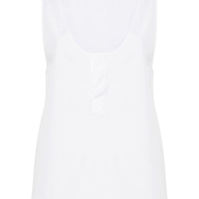 Saint Laurent semi-sheer Henley Tank Top