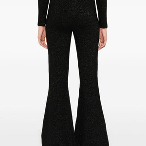 Palm Angels Logo lurex flared trousers