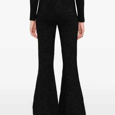 Palm Angels Logo lurex flared trousers