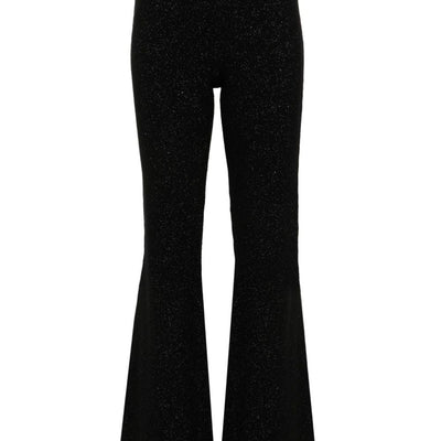 Palm Angels Logo lurex flared trousers