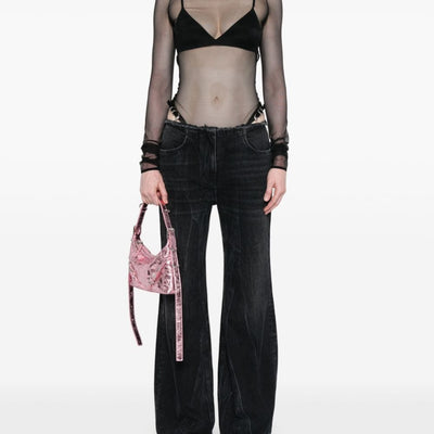 Givenchy Wide-leg denim cotton jeans