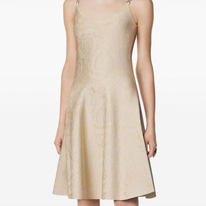 Versace Barocco jacquard flared mini dress
