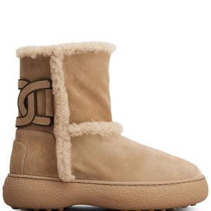 Tod's Kate suede and shearling ankle boots