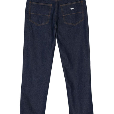 Maison Kitsuné Mid-rise straight-leg trousers