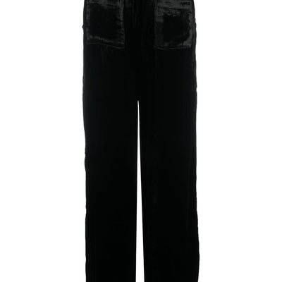 Gold Hawk Velvet wide-leg trousers