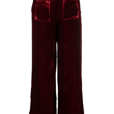 Gold Hawk Velvet wide-leg trousers