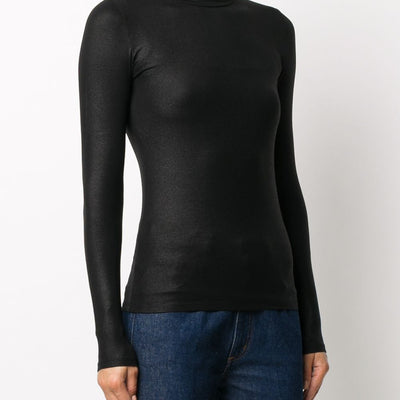 Majestic Lurex high-neck sweater