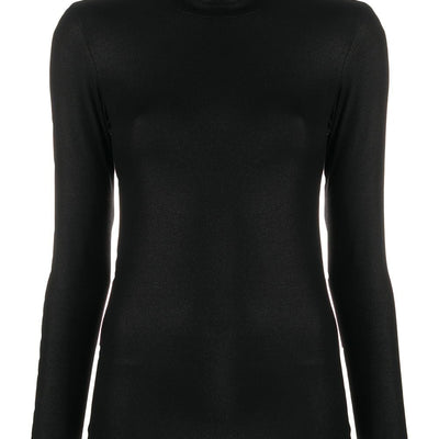 Majestic Lurex high-neck sweater
