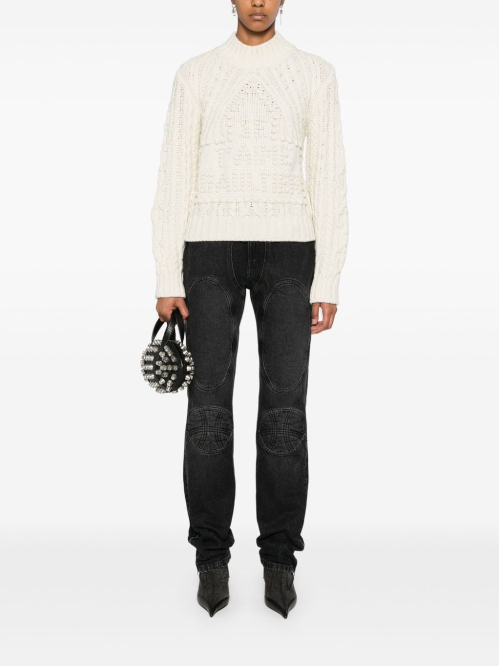 Jean Paul Gaultier Padded deatils denim jeans