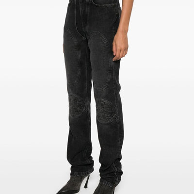 Jean Paul Gaultier Padded deatils denim jeans