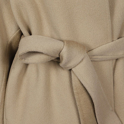 Sandbeige Wool midi coat