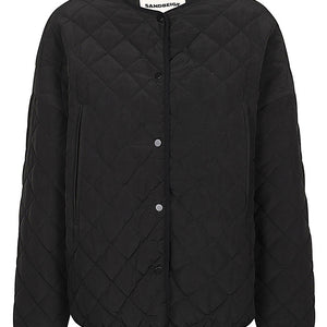 Sandbeige Nylon quilted jacket