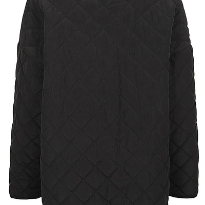 Sandbeige Nylon quilted jacket