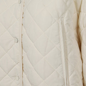 Sandbeige Quilted nylon jacket