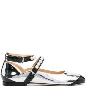 Mach & Mach two-tone ballerina shoes