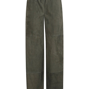 Via Masini 80 Suede leather trousers