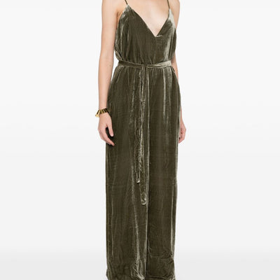 Gold Hawk Velvet jumpsuit